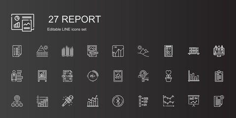 report icons set