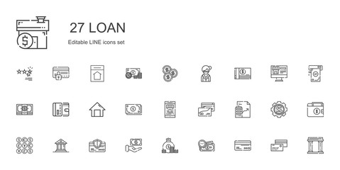 Fototapeta na wymiar loan icons set