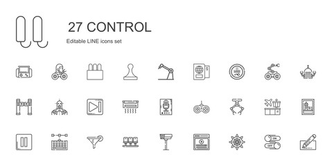 control icons set