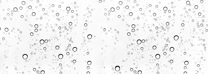 Rain drops on window glasses surface Natural Pattern of raindrops. Natural pattern of raindrops on white background for your design.