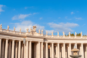St Peter's Square in Vatican Rome built by Gian Lorenzo Bernini.