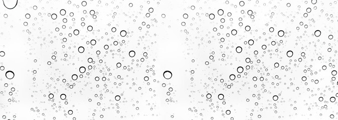 Rain drops on window glasses surface Natural Pattern of raindrops. Natural pattern of raindrops on white background for your design.