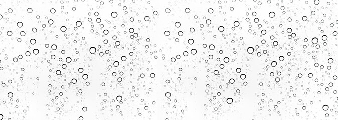 Rain drops on window glasses surface Natural Pattern of raindrops. Natural pattern of raindrops on white background for your design.