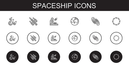 spaceship icons set © NinjaStudio