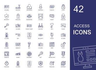 access icons set