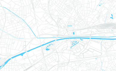 Oberhausen, Germany bright vector map