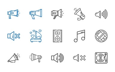 loudspeaker icons set