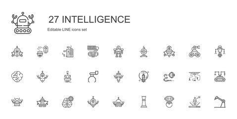 Fototapeta na wymiar intelligence icons set