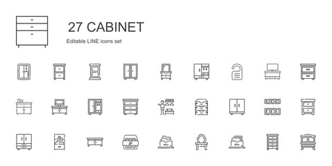 cabinet icons set