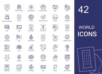 world icons set