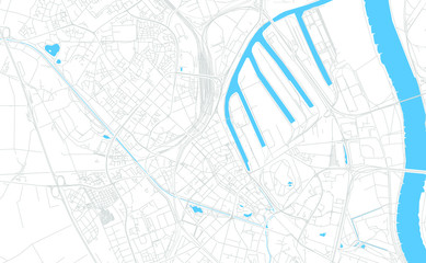 Neuss, Germany bright vector map