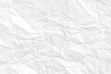Paper texture Crumpled White.Top view.