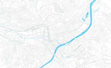 Ulm, Germany bright vector map