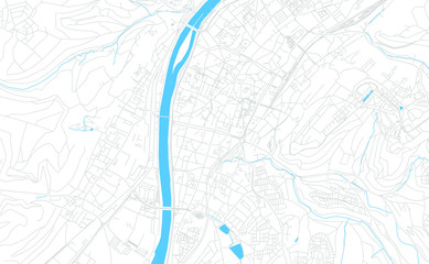 Trier, Germany bright vector map