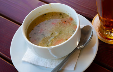 Polevka, traditional czech soup