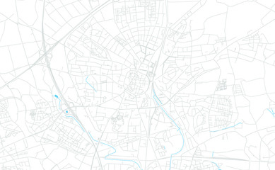 Recklinghausen, Germany bright vector map