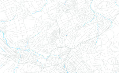 Fototapeta premium Reutlingen, Niemcy Mapa wektor jasny