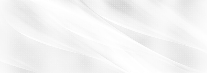 Obraz premium White smooth abstract background. Abstract white and gray color technology modern background design Illustration. Abstract white interior highlights future. Architectural background.