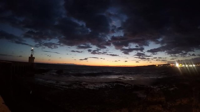 it is a  time lapse of the coast of the south of Italy. I made it during the Christmas holiday. the sky is full of clouds and when the sun came the sky take amazing colors
