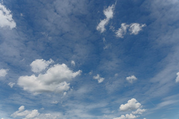 a beautiful blue sky day with white clouds as background.