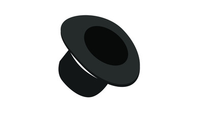 black Bowler icon logo design illustration