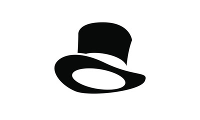 black Bowler icon logo design illustration