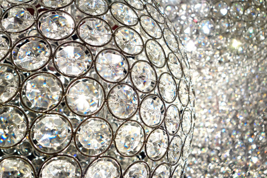 Shiny crystal balls and lamps with huge bling and luxurious factor