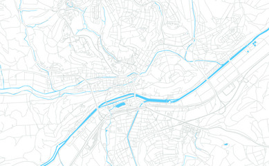 Obraz premium Tubingen, Germany bright vector map