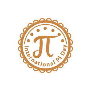 Happy international pi day. Flat vector stock illustration