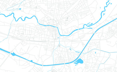 Lunen, Germany bright vector map