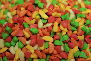 texture of multicolored marmalade candies