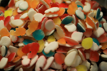 texture of multicolored marmalade candies