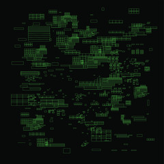 Abstract technology background with Pixelated Glitch Effect. 