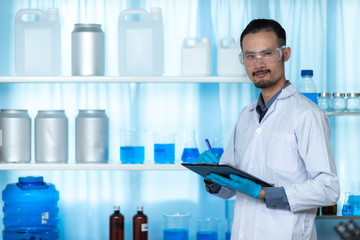 Fototapeta premium Portrait of researcher in laboratory