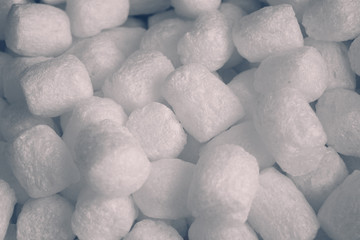 Non-polluting organic protective plastic as background. Protection for fragile packaging.	