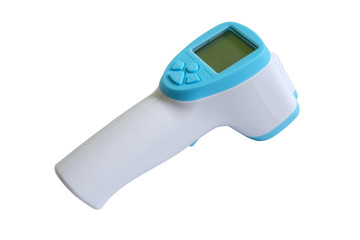 Non-contact infrared thermometer isolated on white background.
