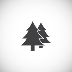 Obraz premium Camping icon on background for graphic and web design. Creative illustration concept symbol for web or mobile app.