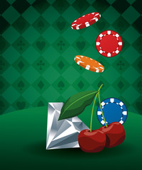 diamond falling chips and cherry betting game gambling casino