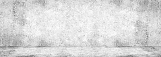 Blank concrete wide dark wall texture background.Wide Concrete with floor panorama for Composing.