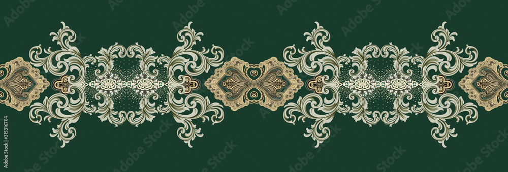 Wall mural Exquisite baroque design, rococo design, suitable for textile clothing and wallpaper design