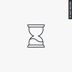 Hourglass, deadline, linear style sign for mobile concept and web design