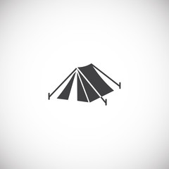 Camping icon on background for graphic and web design. Creative illustration concept symbol for web or mobile app.