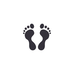 Fototapeta na wymiar Footprint icon, foot print symbol. Vector isolated flat foot step illustration
