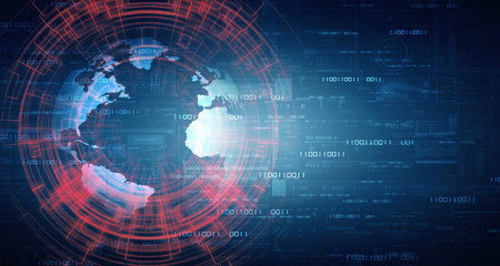 2d illustration world map abstract background