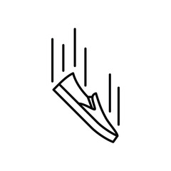 Falling shoes illustration. outline shoes icon. shoes drop logo.