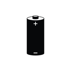 Battery sihouette icon. battery vector logo.