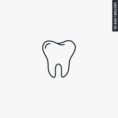 Teeth, linear style sign for mobile concept and web design