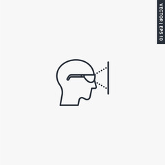 Virtual glasses icon