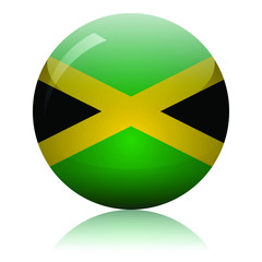 Jamaican flag glass icon vector illustration