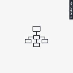 Fototapeta premium Workflow, process, linear style sign for mobile concept and web design